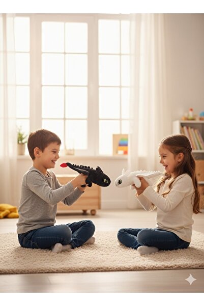 bubiee baby Ejderhanı Nasıl Eğitirsin 2'li Pelüş Seti -Dişsiz Ve Işığın Öfkes...