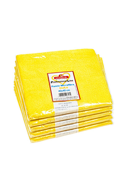 Minerva Pachet Promo 5 x Laveta Microfibra Profesionala Galbena, 40x40cm