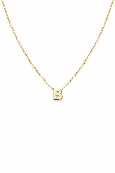 Mustafa Seydin 14 Ayar Altın 3 Boyutlu B Harfli Kolye - 1.70gr
