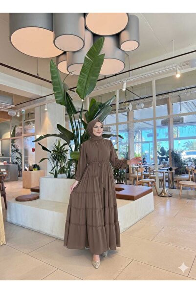 NİLNUR MODA Azra 5-Layer Ruffle Ferace