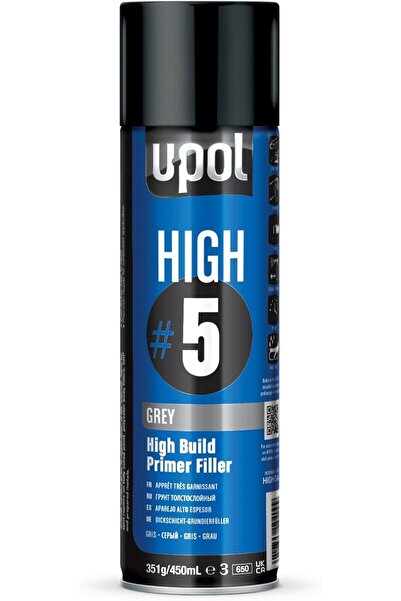 U-POL UPOL UP0791V High Build Primer Grey Aerosol 450ml – High-Build Grey Pri...