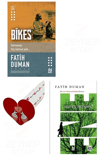 Nesil Yayınları Fatih Duman-Bikes-Ene 2'li Set-Özel Tasarım Kalp Ayraç Hediyeli