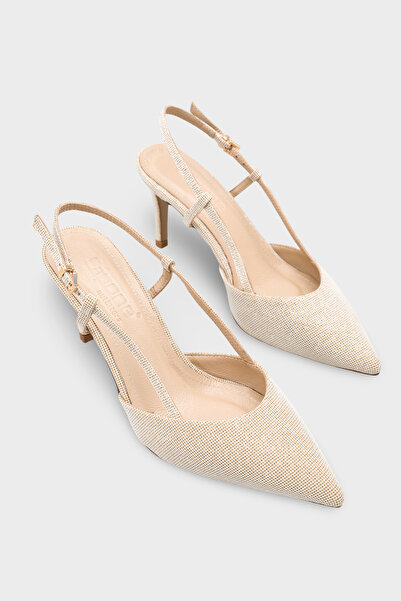 Capone Outfitters Susie Genuine Leather Lined Pointed Toe Mid-Heel Glitter Op...