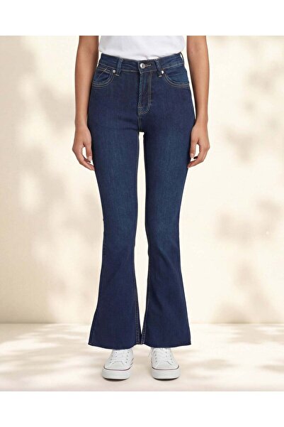 REDTAG Women Navy Flare Jeans