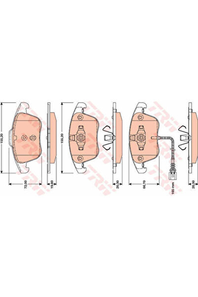 TRW Set plăcuțe de frână, frână cu disc GDB1762