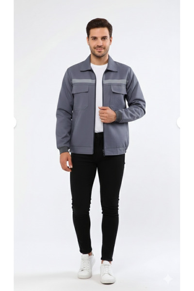 HIRDAVAT HOME Work Coat - 7/7 Quilted Gray Winter Work Coat