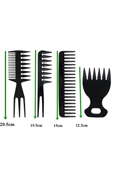 gaman Σετ χτενών για κομμωτήριο και κουρείο 4 τεμαχίων με φαρδιά δόντια, συμβ...