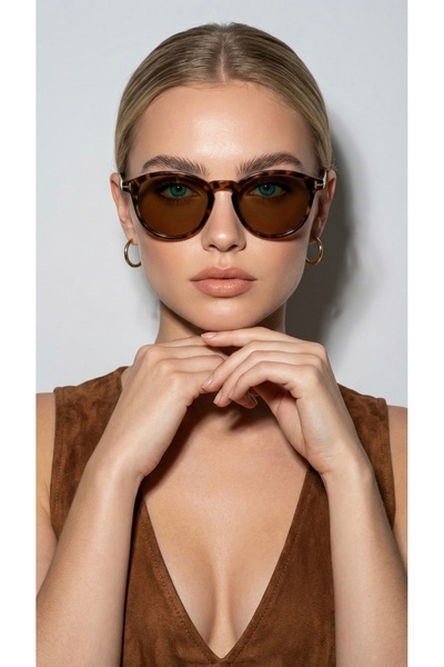 JULIANO Eva Leo-Burgundy Sunglasses