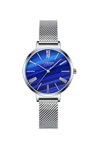 Curren Women's Water Resistant Analog Watch J-4818S-BL - 32 mm - Silver