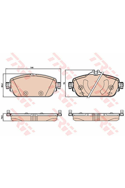 TRW Set plăcuțe de frână, frână cu disc GDB2070