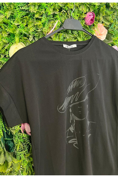 Mad Diva Tricou Negru din Bumbac Donna