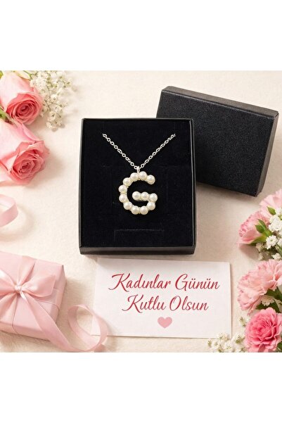 Furtek Aksesuar Colorful Minimal Letter Necklace Steel Chain g Letter Necklac...