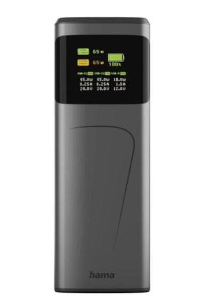Hama Baterie externă Powerbank 20000 mAh, putere 65W, gri