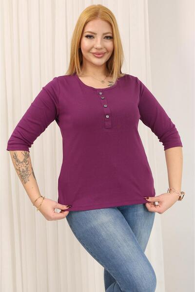 Siyezen Bluza sa kapri rukavima veće veličine Pamuk paket Sa likrom