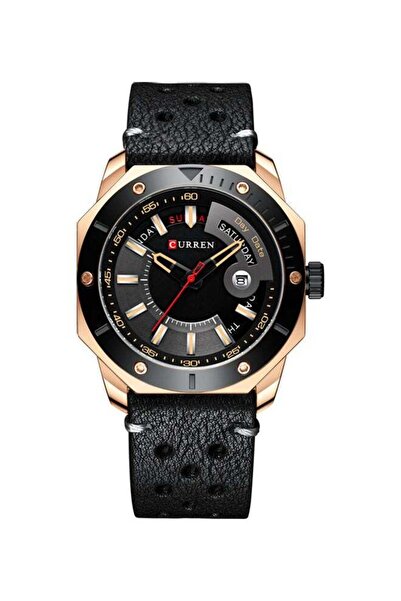 Curren Men's Quartz Luminous Design Wristband Watch - 43 mm - Black