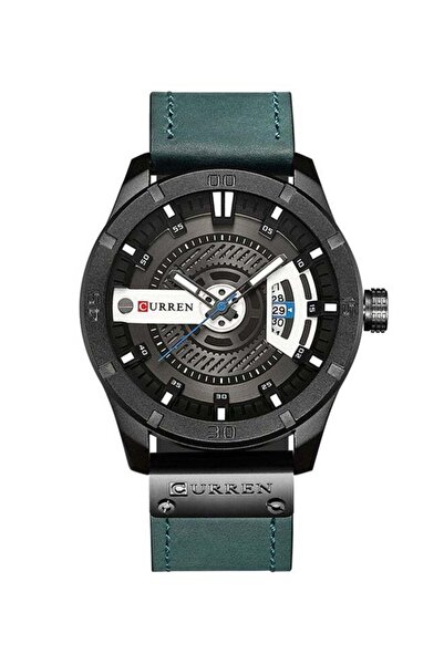 Curren Men's Water Resistant Analog Watch 8301 - 45 mm - Green