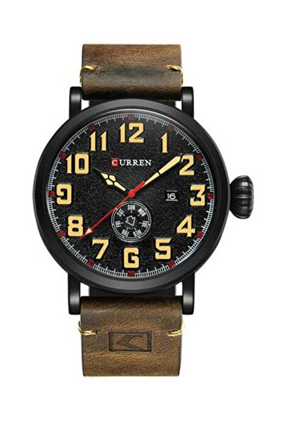 Curren Men's Water Resistant Leather Chronograph Watch