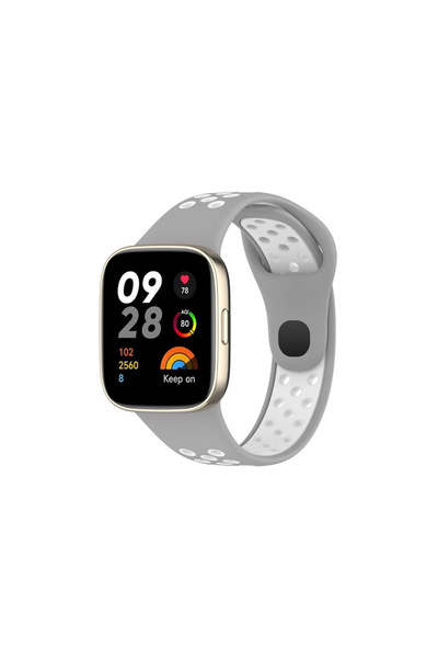 eco port Redmi Watch 3 Sport Perforated Strap (Not a Watch) - Gray-White
