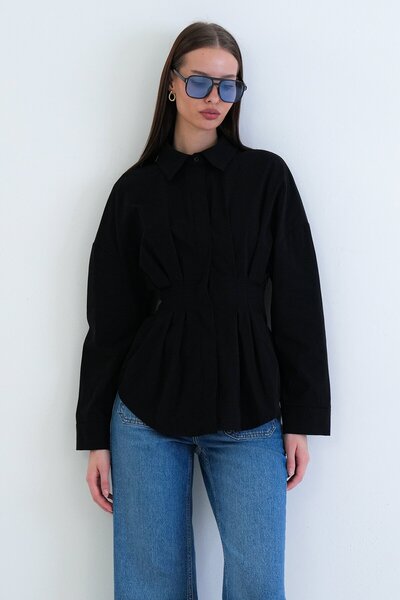 VAGGON Shirring Detailed Shirt