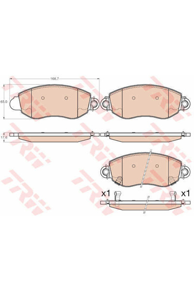TRW Brake Pad Set, disc brake GDB2006