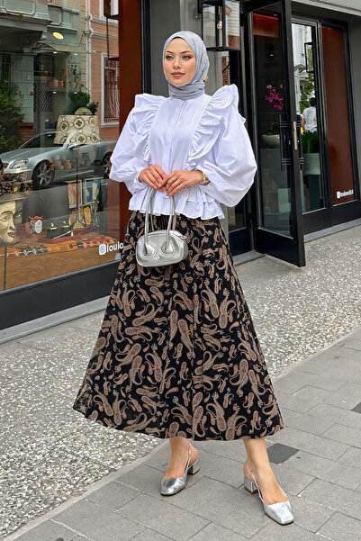 comstar Ženska Sa deznom trend crna duga Til hijab suknja