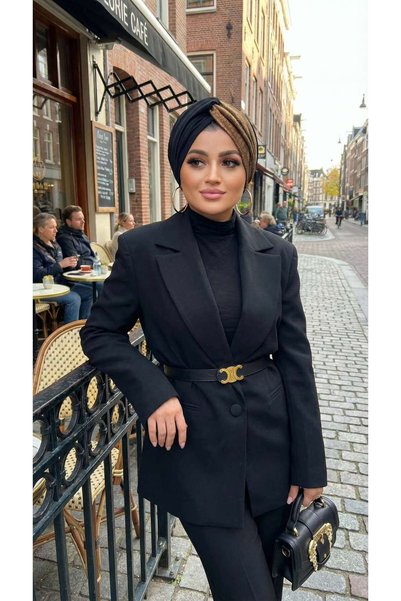 Moda Nurhan Siyah Blazer Ceket