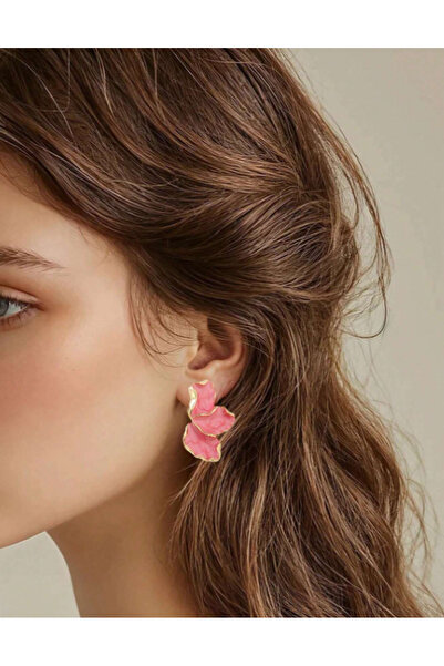 Ervalina Colorful Enamel Half Leaf Earrings