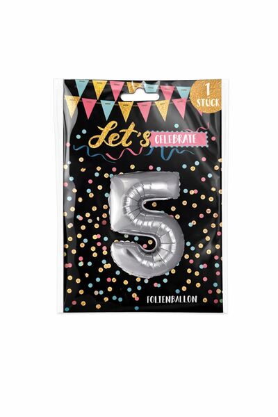 Party Balon decorativ din folie în formă de cifră, 5
