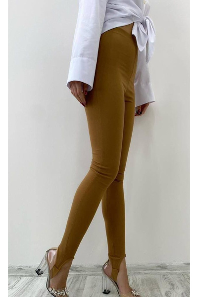 Mad Diva Brown Tights with Elastic Band Under the Sole