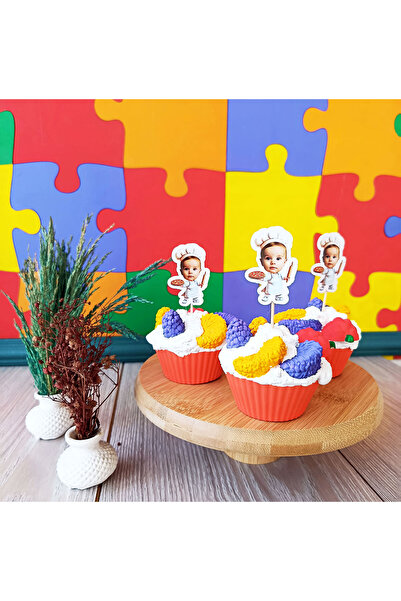 AtelierRed Pasta süsü minik pizza ustası resimli 12 adet