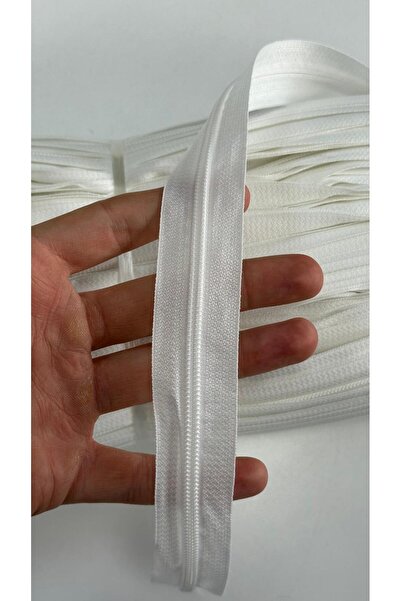 PASİFİK TEKSTİL BEYYAZ FERMUAR ŞERİDİ 200 METRE