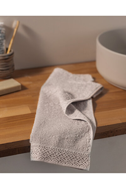 Madame Coco Angelique 2-Pack 100% Cotton Hand Towels - Gray - 30X45 cm