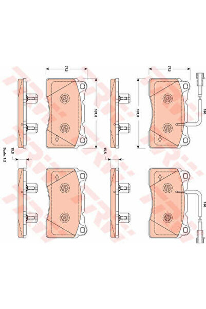 TRW Brake Pad Set, disc brake GDB1888