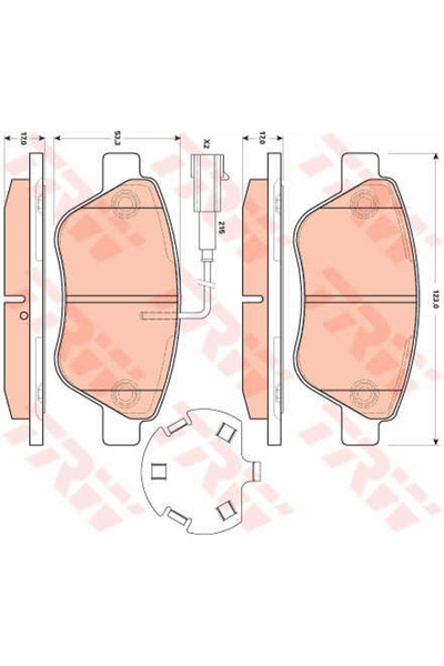 TRW Set plăcuțe de frână, frână cu disc GDB1891