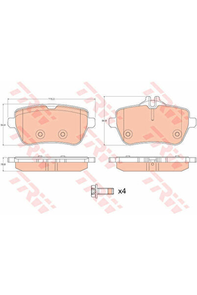 TRW Set Placute Frana,Frana Disc Gdb2014 Mercedes-Benz S-Class/S-Class Cabrio...