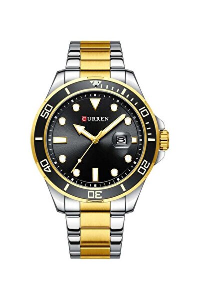 Curren Men's Classic Luminous Analog Watch - 47 mm - Gold/Silver