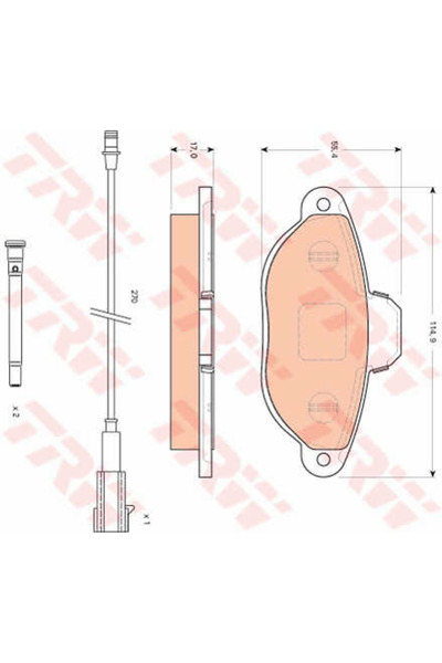 TRW Set plăcuțe de frână, frână cu disc GDB1745