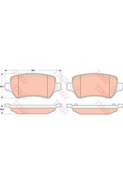 TRW Set plăcuțe de frână, frână cu disc GDB1831