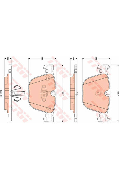 TRW Set plăcuțe de frână, frână cu disc GDB1857