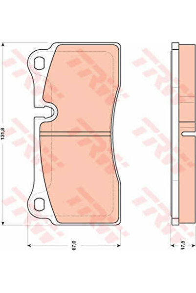 TRW Σετ τακάκια, δισκόφρενα GDB1816