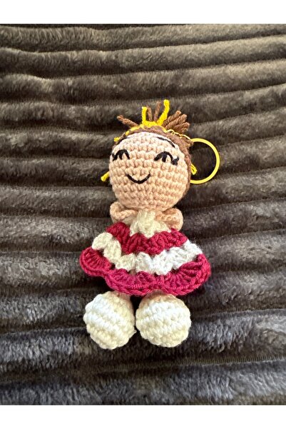 amigurumibaby سلسلة مفاتيح أميجورومي محبوكة للفتيات الصغيرات