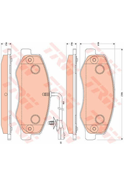 TRW Set plăcuțe de frână, frână cu disc GDB1885
