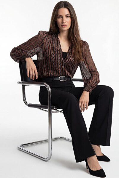 Journey Hakim Yaka-İçi Atlet Detaylı, Şifon Bluz