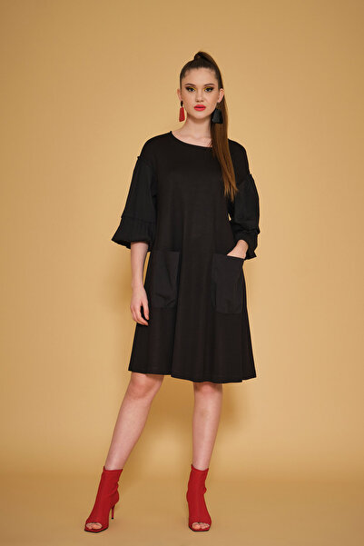 VERDA Pleated Detailed Pocketed Dress
