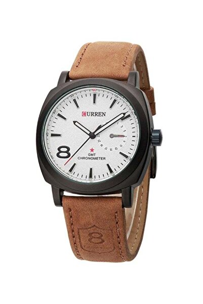 Curren Men's 42mm Brown Leather Water Resistant Watch 8139