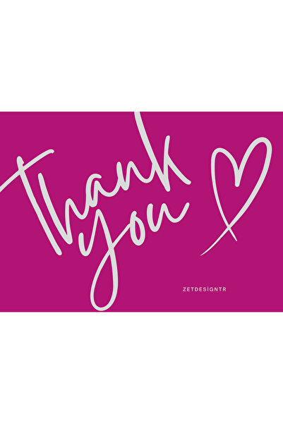 Zet Designtr Kişiye Ve Firmaya Özel 30 Adet 6x9 Cm Teşekkür Kartı, Sipariş Ka...