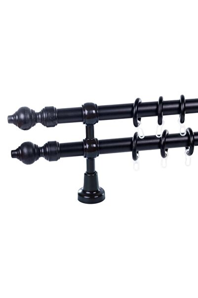 KLEIDECO galerie plastic 28 mm FILIGRANO, dubla, negru ,400 cm