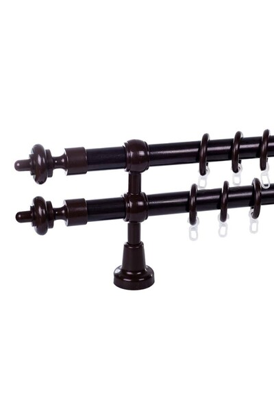 KLEIDECO galerie plastic 28 mm FILIGRANO, dubla, wenge ,260 cm