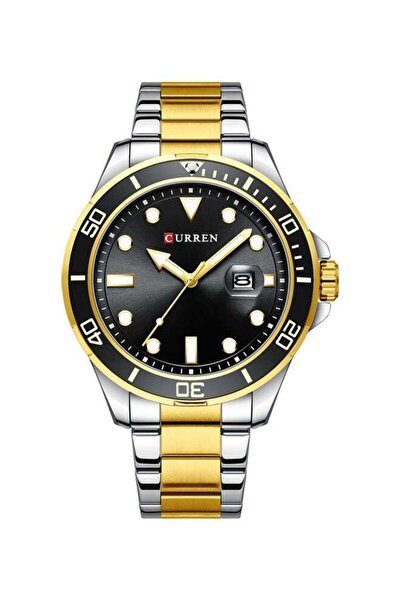 Curren Men's Classic Luminous Analog Watch - 47 mm - Gold/Silver