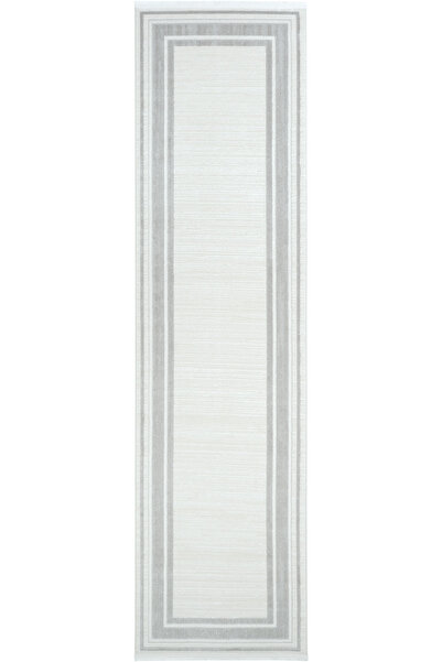 Cool Halı Arezzo Gri Krem Rengi Çerçeveli Yumuşak Akrilik Dokuma Dört Mevsim ...